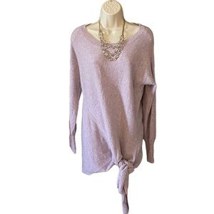 J. Crew #H1462 Tie Waist Boatneck Sweater in Lilac Purple Size Woman's Small